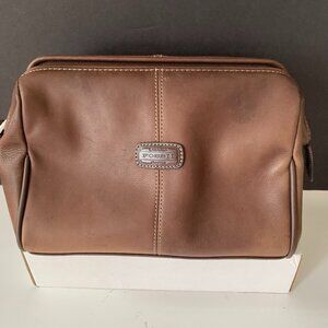FOSSIL BROWN TOILETRY BAG FOR MEN